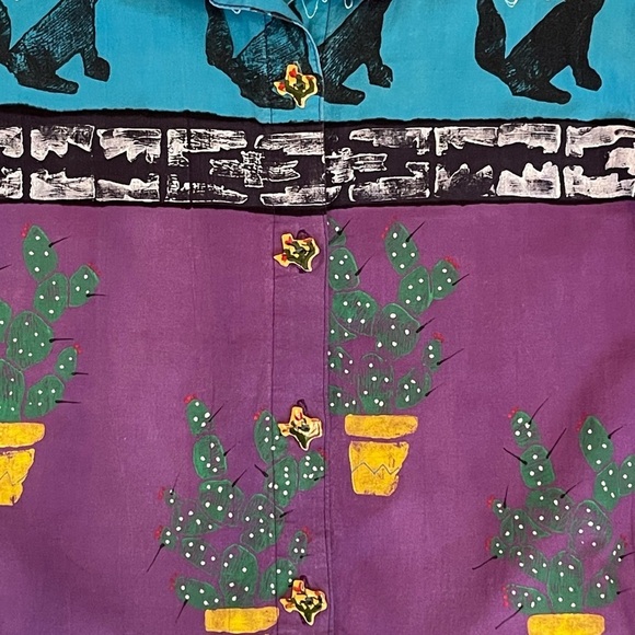 Portable Art by Robin Brown Hand-Painted Dress, 1988 Vintage One of a Kind Large - Picture 5 of 16